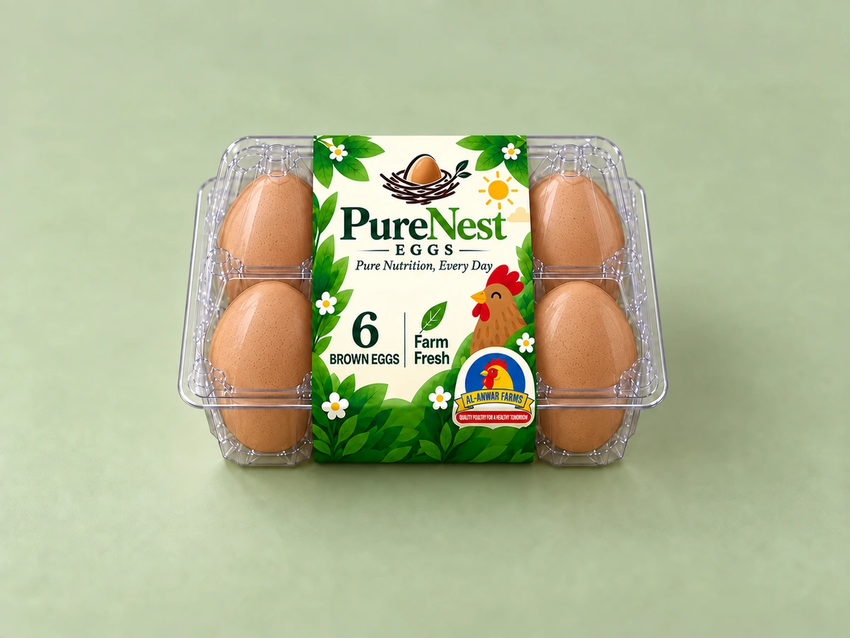 PureNest 6-pack of brown eggs